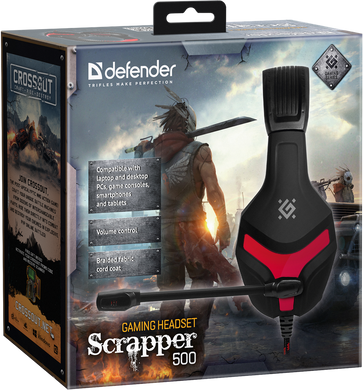 Гарнитура Defender Scrapper 500 Red/Black