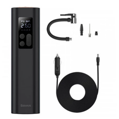 Автомобильный насос Baseus Super Mini Inflator Pump Black