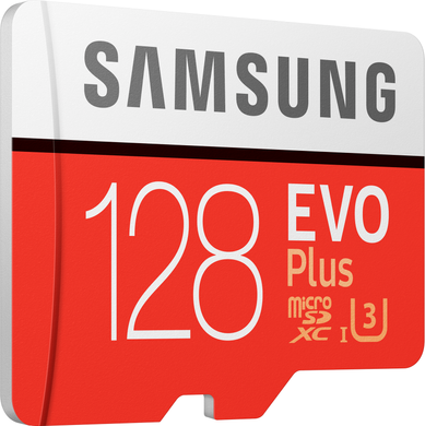 Карта пам'ятi Samsung microSDHC 128GB EVO Plus UHS-I U3 Class10 (MB-MC128HA/RU) + SD адаптер