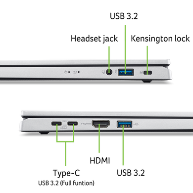 Ноутбук Acer Aspire Go 15 AG15-32P-P7L2 (NX.J8XEU.004) Pure Silver