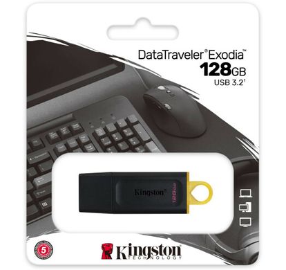 Флеш-пам'ять USB Kingston DT Exodia 128GB Black+Yellow USB 3.0 (DTX/128GB)