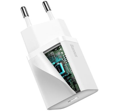 Зарядний пристрій Baseus 20W Super Si USB-C (CCSUP-B02) White