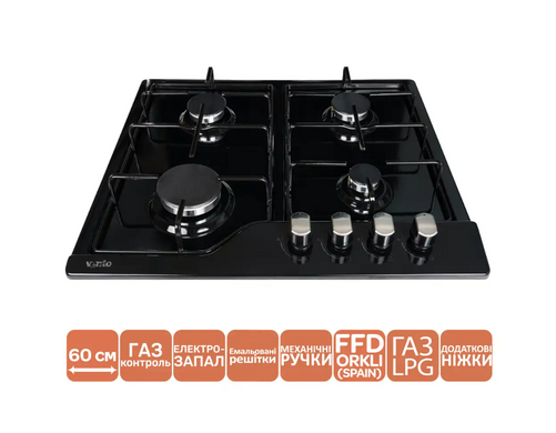 Варочная поверхность газовая Ventolux HG L7 S (BK)