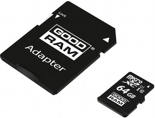 Картка пам'ятi Goodram microSDXC 64GB UHS-I class 10 + adapter (M1AA-0640R12)