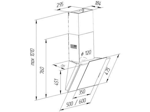 Витяжка Pyramida NR-MV 60 M IX