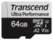 Карта памяти Transcend microSDXC 340S 64GB UHS-I U3 A2 + ad фото 1