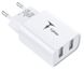 Мережевий зарядний пристрій T-Phox TC-224 Pocket Dual USB (White) фото 5