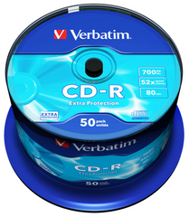 Диск Verbatim CD-R 700Mb 52x Cake 50 Extra (43351)