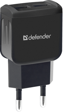 Сетевое зарядное устройство Defender UPС-21 2xUSB,5V/2.1А Кабель microUSB (83581)