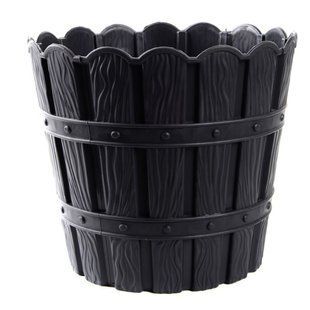 Горщик для квітів VIOLET HOUSE 1048 BAMBOO DARK GREY д/квітів із дренажем 7 л