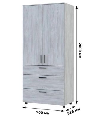 Шафа для одягу Doros Торн Сосна Натті/Сірий (DRS-012004)