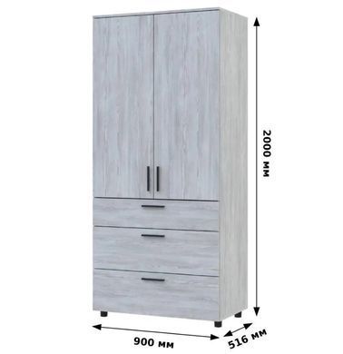 Шафа для одягу Doros Торн Сосна Натті 2 ДСП/3Ш (штанга) 90х51.6х200 (DRS-012076)