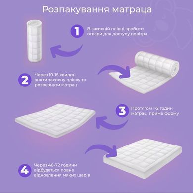 Матрац ортопедичний ТМ Ismart Koala Soma 80х200 см безпружинний (ISM-051282)