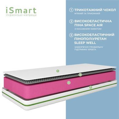 Матрац ортопедичний ТМ Ismart Koala Soma 80х200 см безпружинний (ISM-051282)