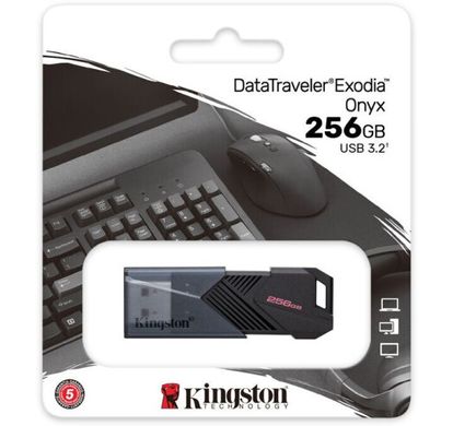 Флеш-пам'ять USB Kingston DT Exodia Onyx 256GB USB 3.2 Black (DTXON/256GB)
