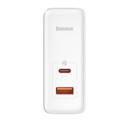 Мережевий зарядний пристрій Baseus GaN5 Pro 2 порти, USB+Type-C 100W Білий (CCGP090202)