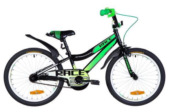 Велосипед 20" Formula RACE 2021 (чорно-зелений з білим)