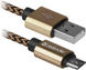 Кабель Defender USB08-03T USB(AM)-MicroBM 1.0m, Gold (87800) фото 1