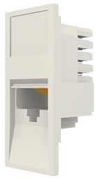 Розеточный модуль Molex Euromod 50х25 / 1xRJ45 / M1 прямой / UTP / PowerCat 5e White