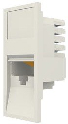 Модуль Euromod 50 х 25, 1xRJ45, M1 прямий, UTP 5е, PowerCat, білий, MOLEX