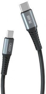Кабель USB XO NB-Q167 type-C to type-C 1m 60W Black