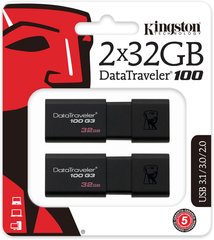 USB флеш-драйв Kingston DT100 G3 2х64GB USB 3.0