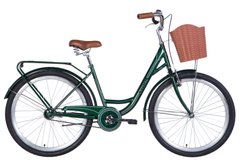 Велосипед 26" Dorozhnik CRYSTAL 2021 (темно-зеленый с серым)
