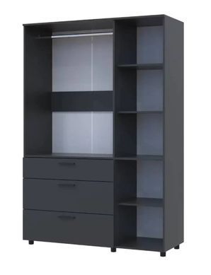 Шафа для одягу Doros Торн Антрацит 3 ДСП/3Ш (штанга) 135х51.6х200 (DRS-012085)