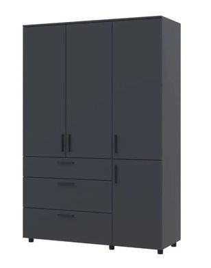 Шафа для одягу Doros Торн Антрацит 3 ДСП/3Ш (штанга) 135х51.6х200 (DRS-012085)