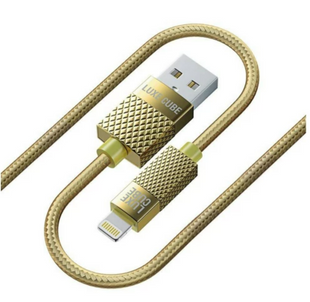 Кабель Luxe Cube Premium USB-Lightning, 1м, золотистый