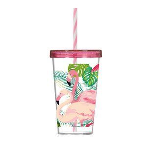 Стакан с трубочкой Herevin FLAMINGO P (161448-003P)
