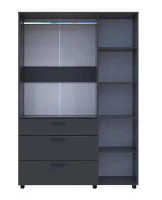 Шафа для одягу Doros Торн Антрацит 3 ДСП/3Ш (штанга) 135х51.6х200 (DRS-012085)
