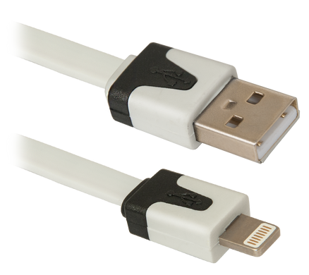 Кабель Defender ACH01-03P USB(AM)-Lighting 1m, пакет