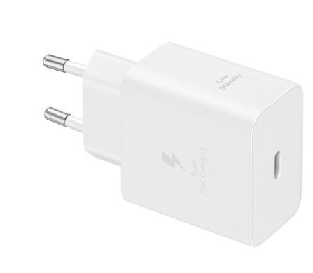 Сетевая зарядка SAMSUNG 45W Compact Power Adapter (w C to C Cable) EP-T4511XWEGEU / Белый
