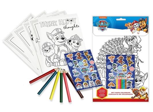 Набор раскрасок Kids Licence PAW PATROL с наклейками и карандашами.