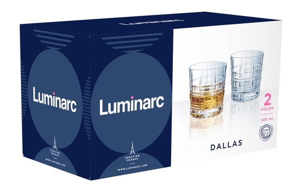 Склянка Luminarc ДАЛЛАС /НАБОР/ 2X300 мл низк. (Q3087/1)