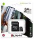 Карта памяти Kingston 64GB microSDXC Canvas Select Plus 100R A1 C10 + SD фото 4