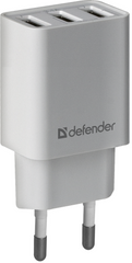мережева зарядка Defender (83587)UPA-31 біла, 3xUSB, 5V / 3.1а