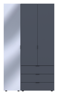 Комплект шаф для одягу Doros Гелар (2 шт.) 116,5х49,5х203,4 см Дзеркало/Графіт (DRS-011133)