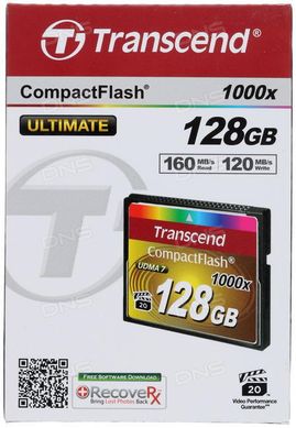 Карта памяти Transcend Compact Flash 128GB 1000x (TS128GCF1000)