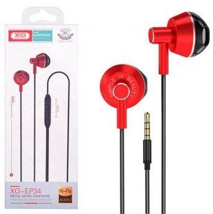 Наушники XO EP34 Red/Black