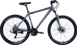 Велосипед алюміній 27.5 Formula MOTION AM DD рама-19" темно-сріблястий (матовий) 2024