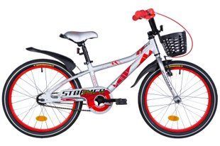 Велосипед 20" Formula STORMER 2021 (серебристо-красный)