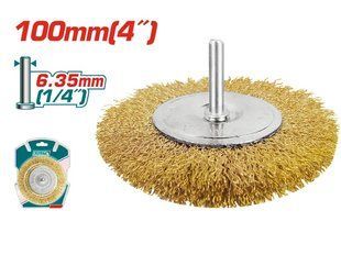 TOTAL TAC34041 Щетка крацовка дисковая, со шпилькой 100мм