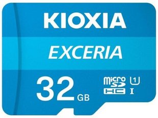 Карта памяти Kioxia Exceria microSDHC UHS-I 32GB class10+SD (LMEX1L032GG2)