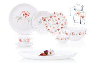Сервиз Luminarc Diwali Petalo Grey, 46 предметов