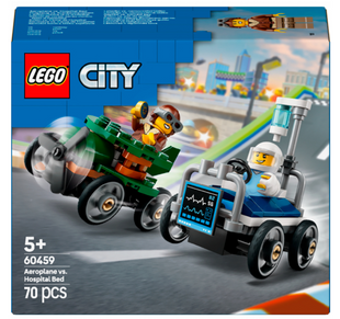 Конструктор LEGO City &laquo;Самолет против больничной койки&raquo; Набор для гонки