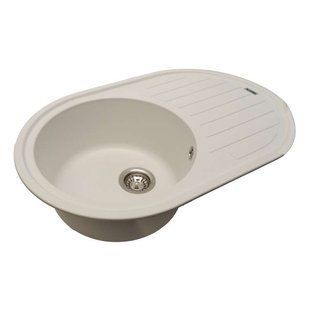 Кухонная мойка Ventolux EMILIA (WHITE QUARTZ) 767x495x190