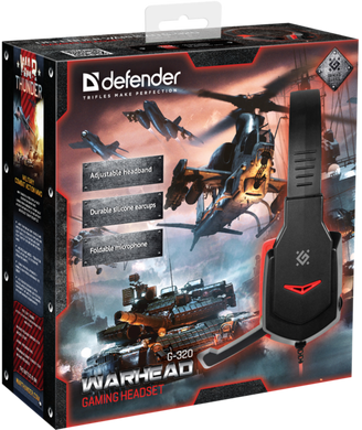 Гарнитура IT Defender (64033)Warhead G-320 чёрный + красный 1.8 м