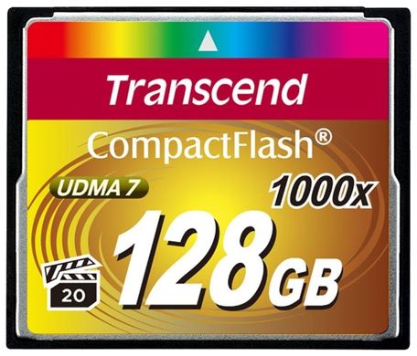 Карта памяти Transcend Compact Flash 128GB 1000x (TS128GCF1000)